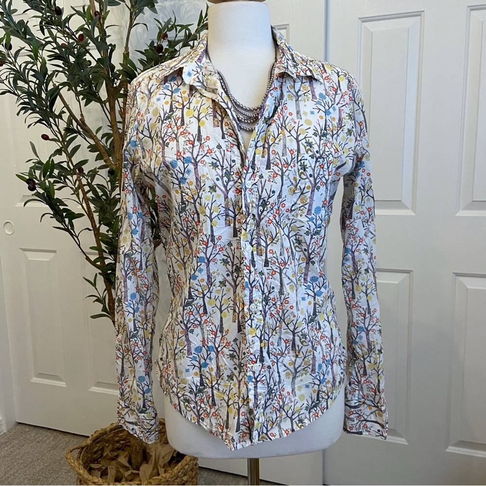 Button Down Frank & Eileen Floral Shirt  Long Sleeve Preppy Comfortable Luxe - Picture 4 of 15